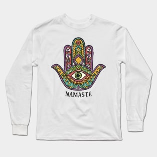 Namaste - Hamsa hand Long Sleeve T-Shirt